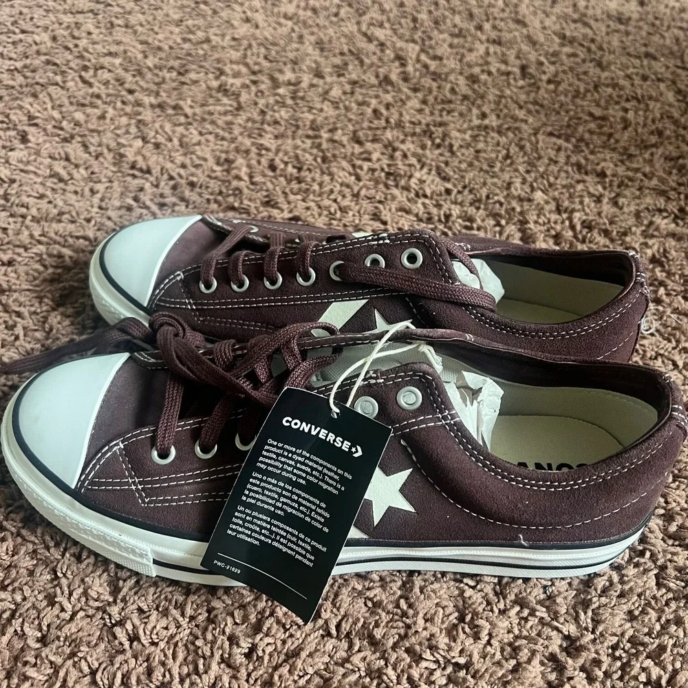 Converse Star Player 76 Suede Men's Low Top Sneakers Size Mens‎ 9.5 Brown NEW - Picture 6 of 10